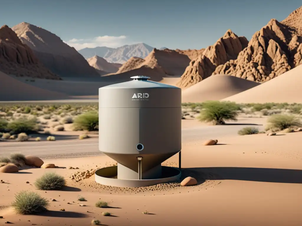 Adaptaciones de recogida de agua de lluvia en climas áridos: innovador sistema de colección de agua en un paisaje desértico