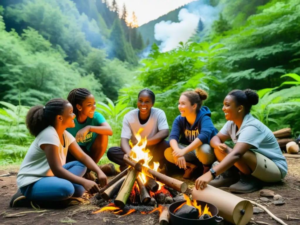 Campamento de verano sostenible para jóvenes: aprendizaje activo y conexión con la naturaleza en un taller de sostenibilidad en el bosque