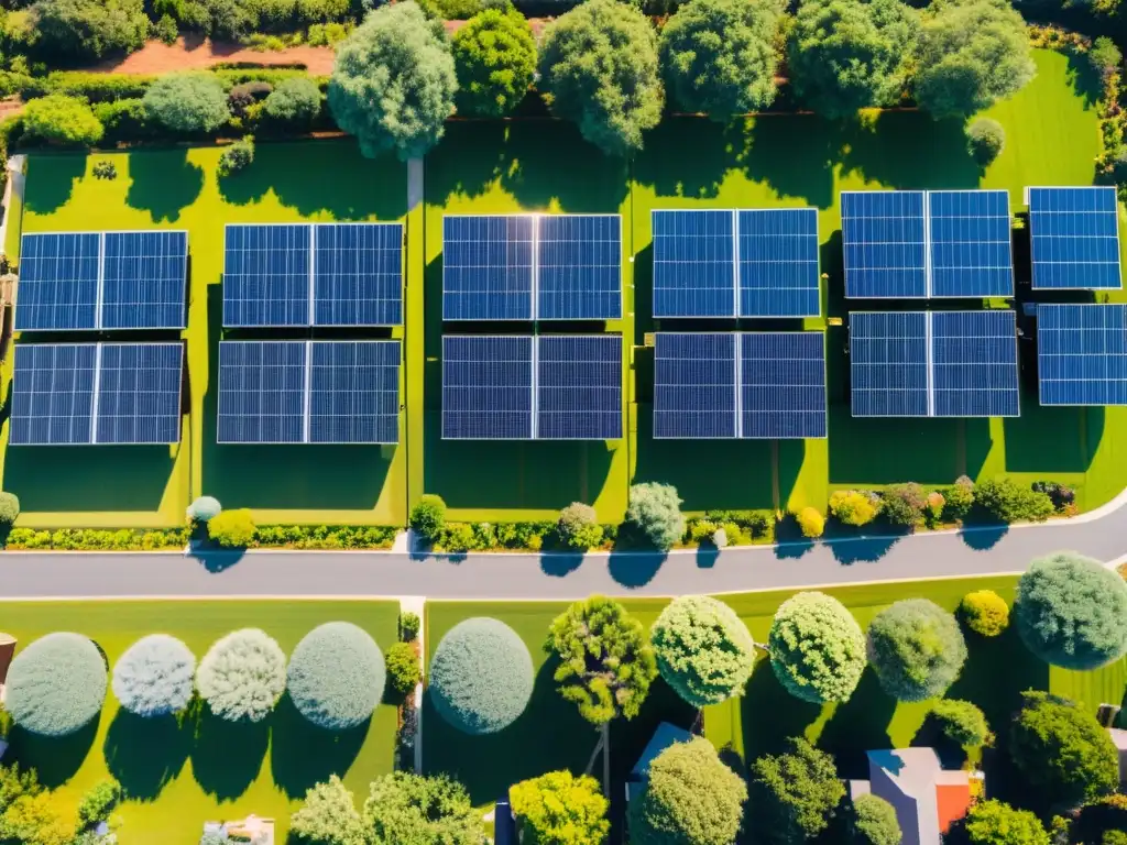 Comunidad solar sostenible en armonía con la naturaleza, beneficios de unirse sin paneles solares