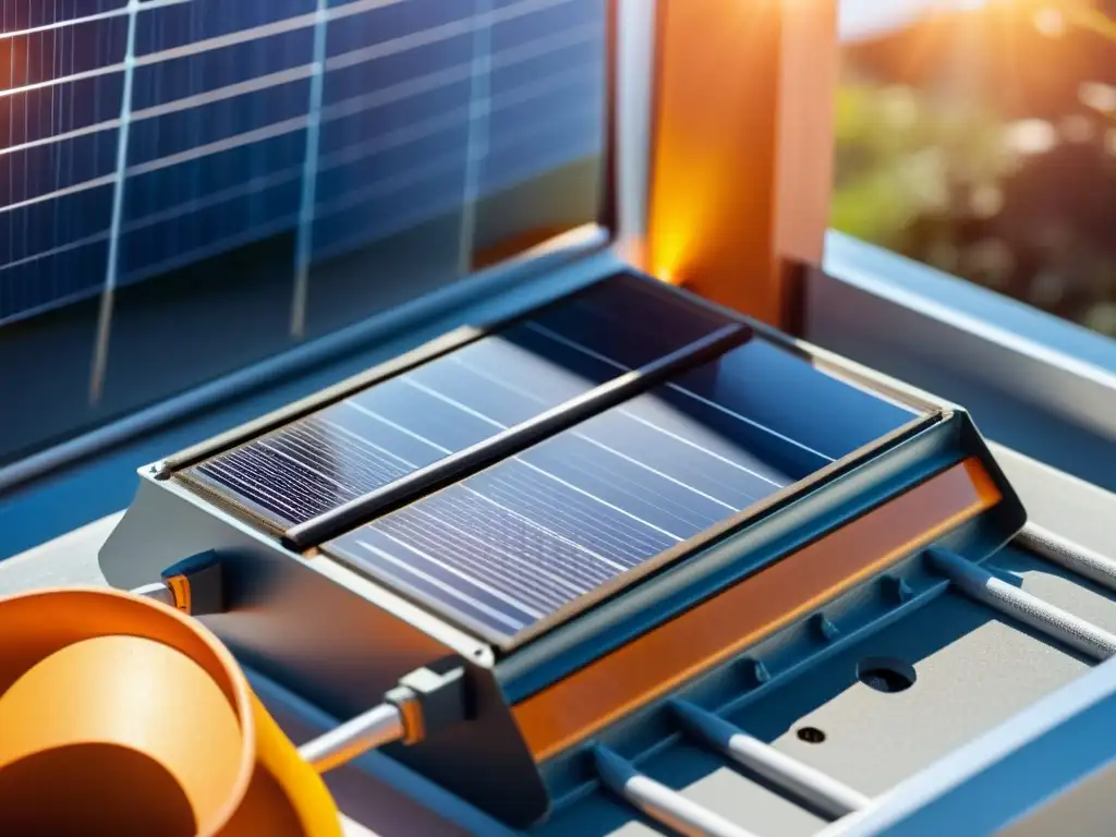 Consejos mantenimiento baterías solares: Detallada limpieza de una batería solar, resaltando su importancia para un rendimiento óptimo