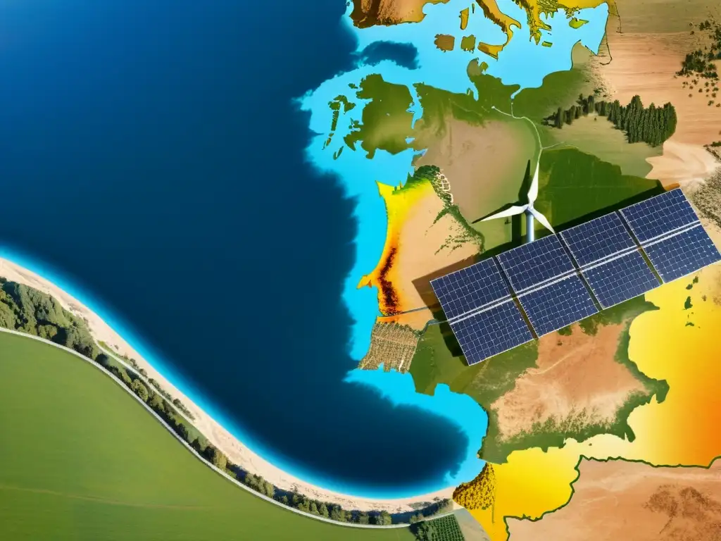 Comparación detallada de la infraestructura de energía renovable de Alemania y España, destacando sus enfoques en eólica y solar