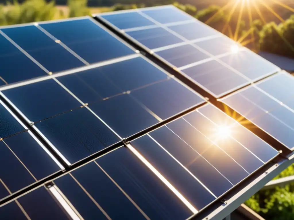 Detalle de instalación de paneles solares en comunidad con certificaciones energía solar comunitaria, mostrando precisión y sostenibilidad ecoamigable