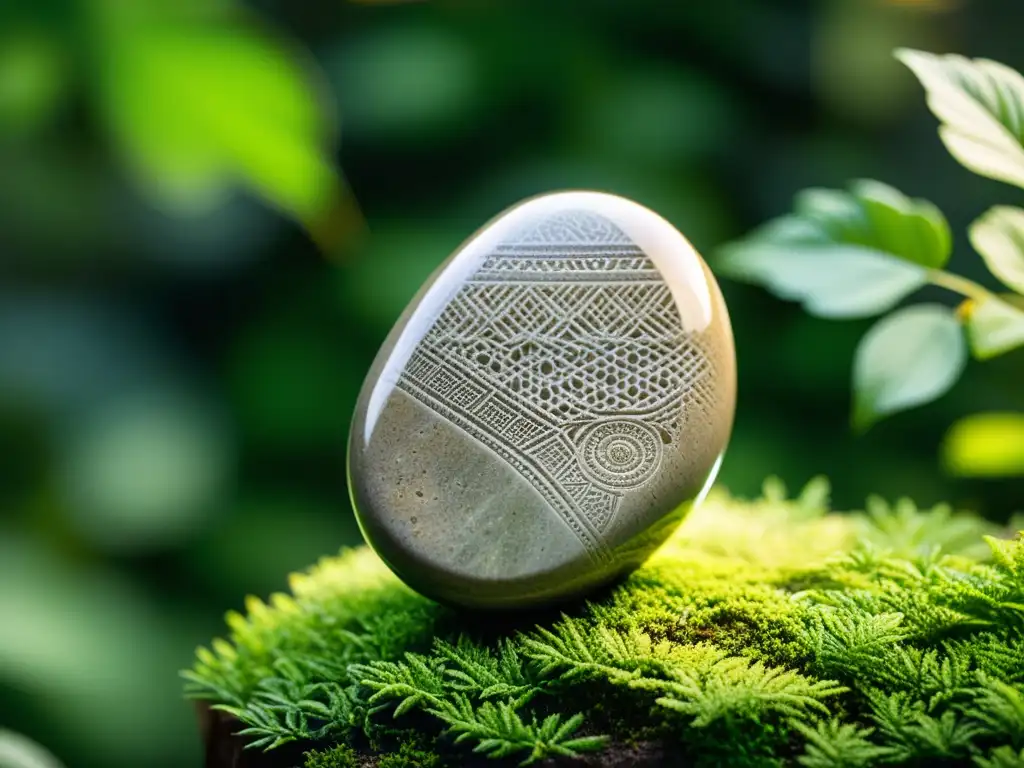 Detalle de piedra natural pulida con patrones terrosos, en armonía con la naturaleza