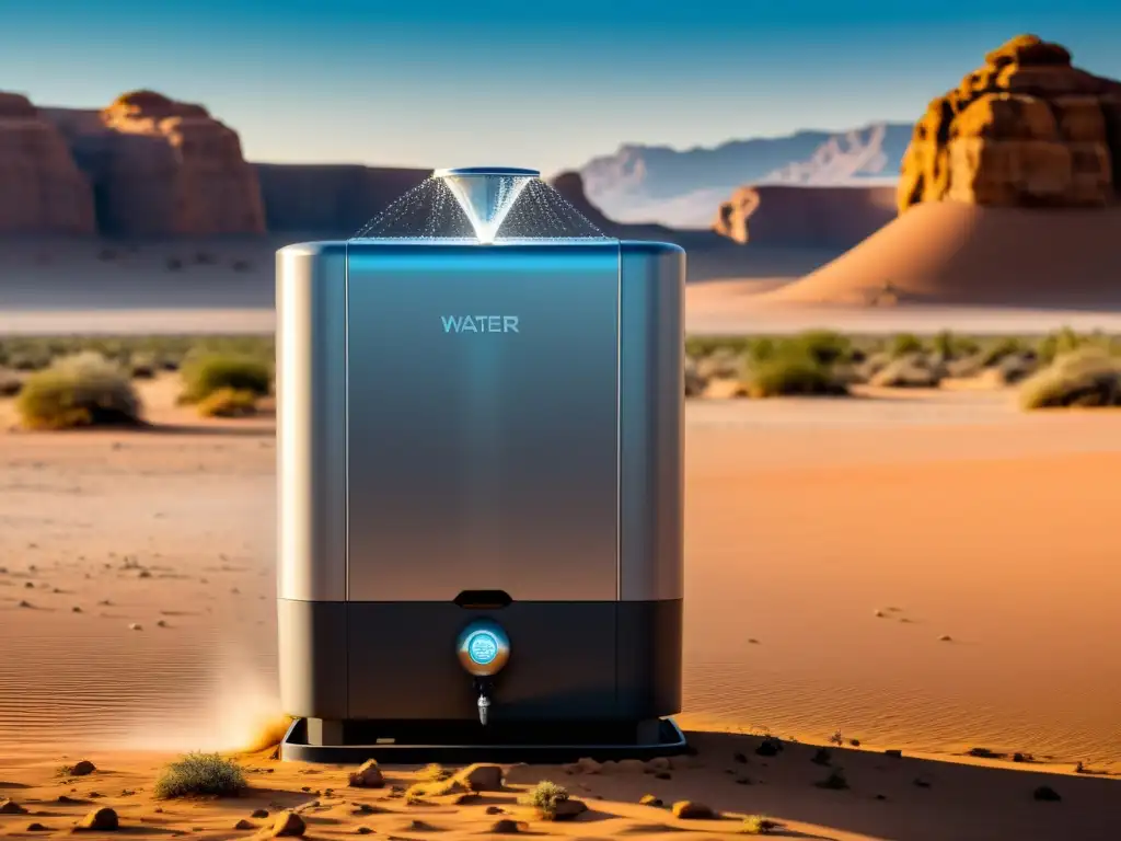 Dispositivo atmosférico captura agua en zonas secas: tecnología futurista generando esperanza en el desierto árido