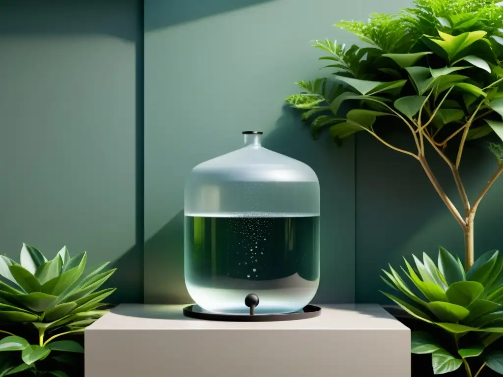 Sistema de recolección de agua de lluvia: elegancia natural Un elegante sistema de recogida de agua lluvia en armonía con la naturaleza
