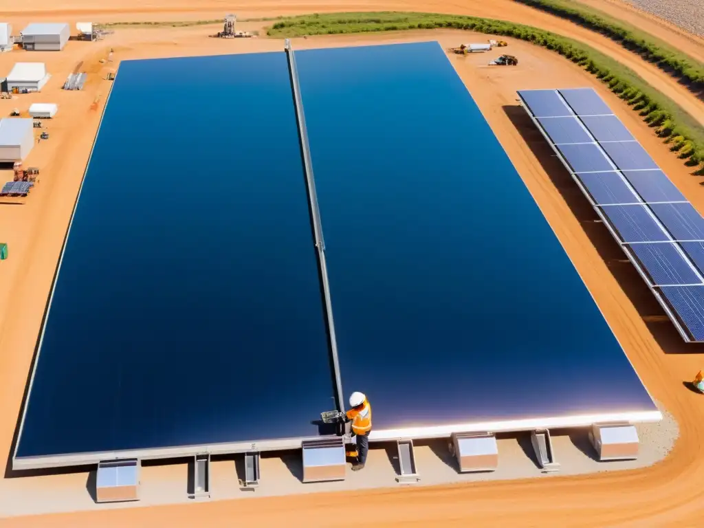 Facilidad de reciclaje de paneles solares, manejo residuos energía solar sostenible