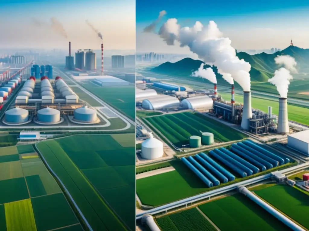 Una imagen impactante muestra la comparación lado a lado de la reducción de CO2 en China y la UE