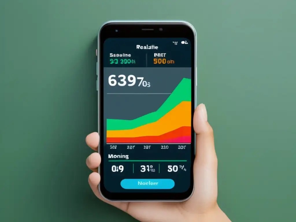 Imagen de smartphone mostrando la integración de sistemas de almacenamiento de energía en una app de monitoreo en tiempo real