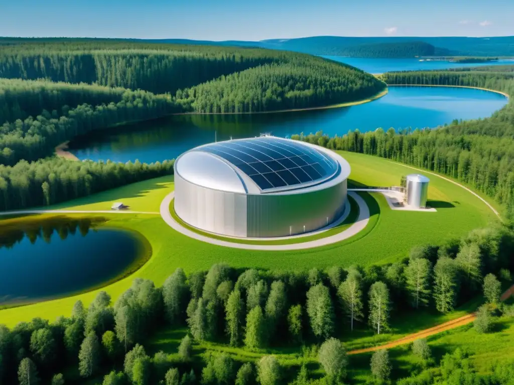 Una impresionante planta de energía de biomasa en el idílico campo finlandés