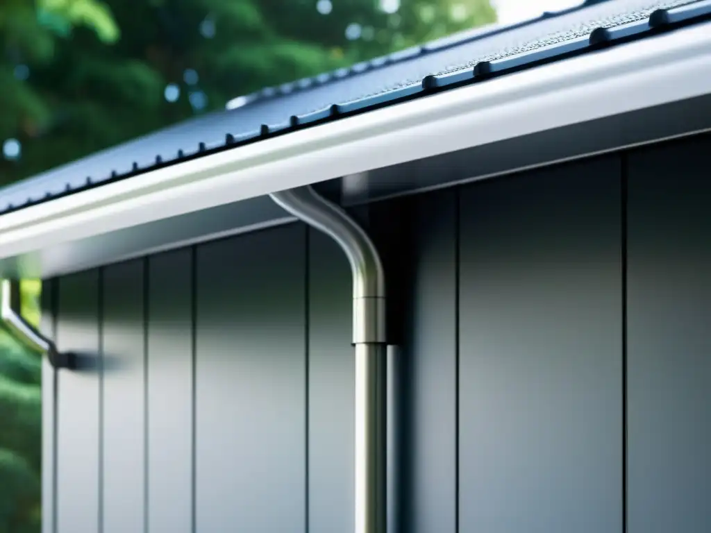 Sistema de recolección de agua lluvia para hogar moderno Mantenimiento sistema recogida agua lluvia en casa minimalista con diseño eficiente y armonía natural