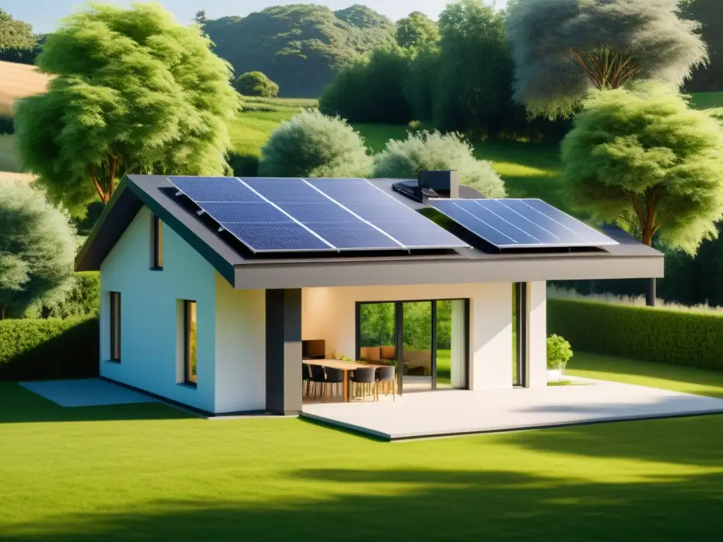 Una moderna casa energéticamente eficiente en armonía con la naturaleza