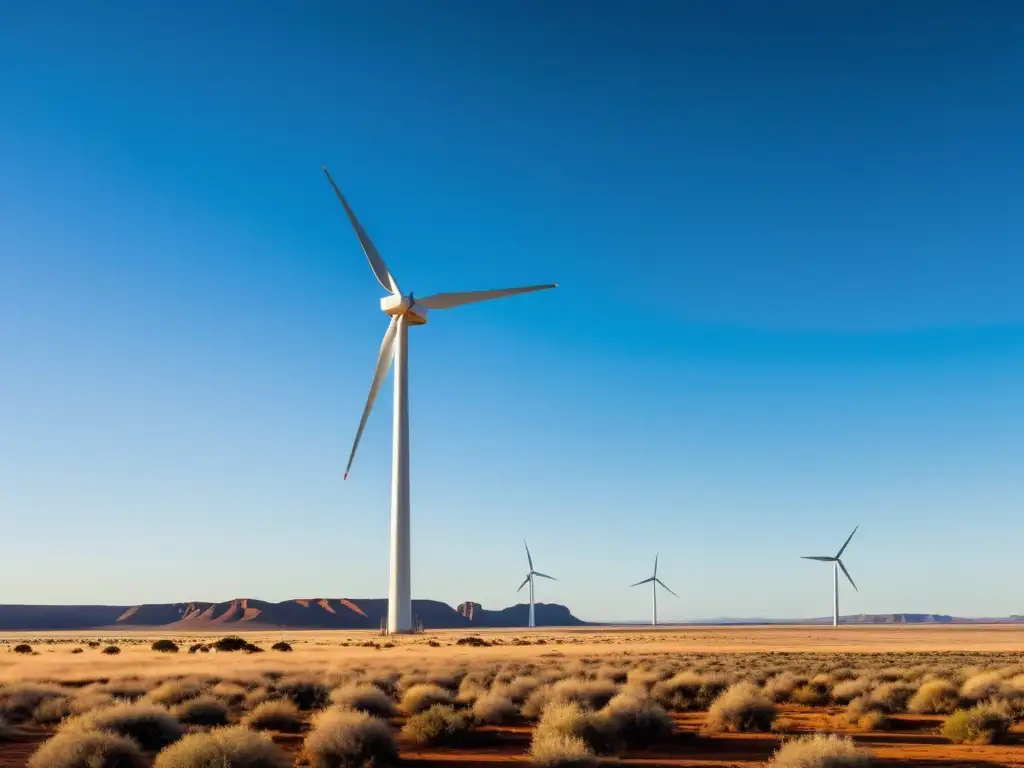 Un paisaje vasto y soleado en el Outback australiano, con un cielo azul y vegetación escasa