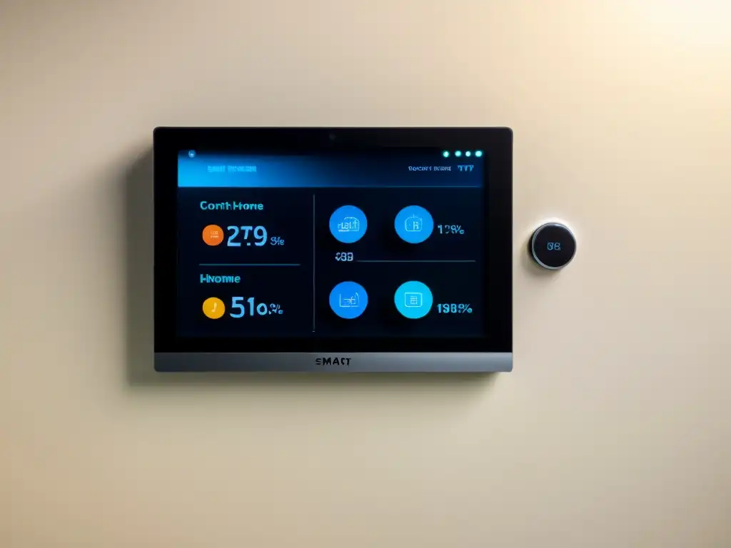 Panel de control inteligente para hogar, con estadísticas de eficiencia energética y sugerencias de IA