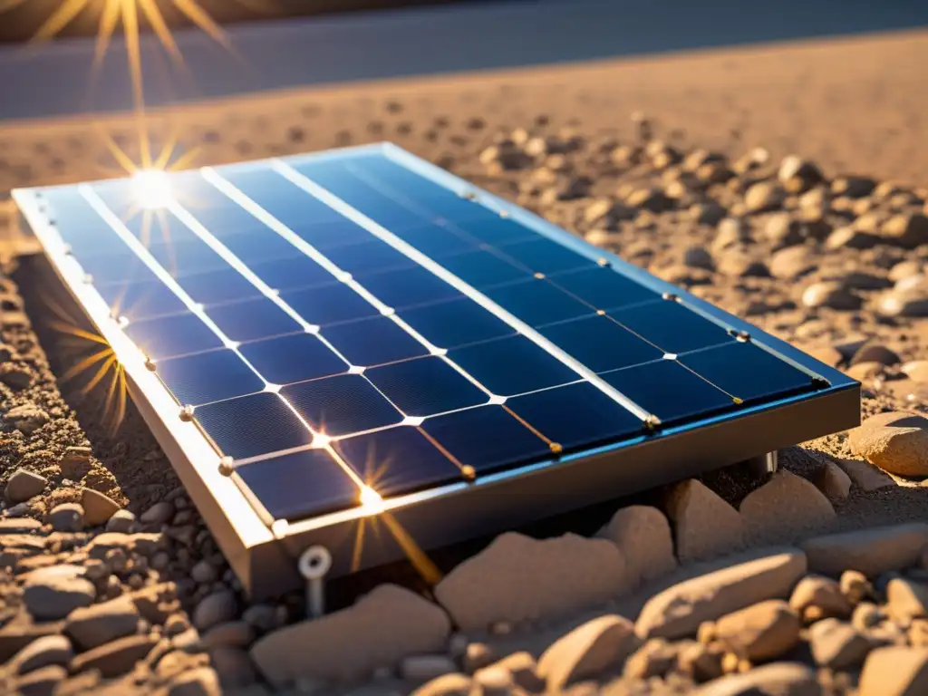 Paneles solares relucientes captando la luz solar, resaltando eficiencia y la importancia de mantenimiento