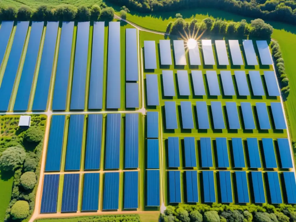 Un parque solar comunitario sostenible, armonía entre naturaleza y energía limpia