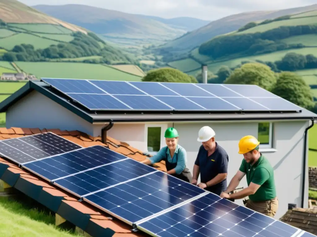 Pequeña aldea en Gales autosuficiente: Villanos instalan paneles solares en sus casas, uniendo esfuerzos por la sostenibilidad y la energía renovable