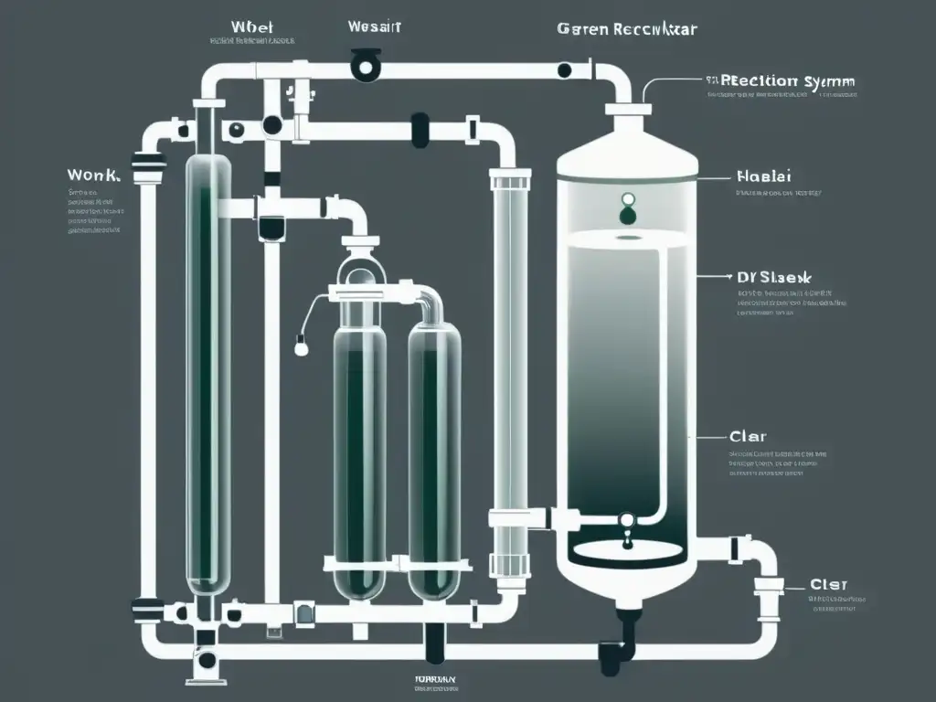 Proyecto DIY para reutilizar aguas grises: Sistema de reciclaje de agua gris moderno y minimalista con tuberías transparentes y etiquetas claras