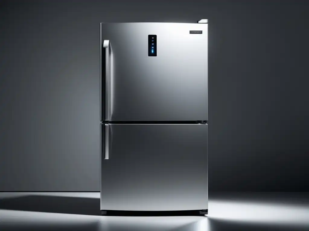 Un refrigerador moderno con tecnología de ahorro energético