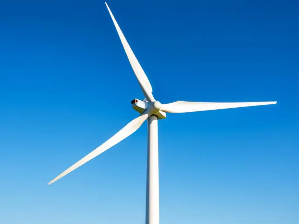 Un sistema eólico en una zona remota captura la energía del viento en un paisaje tranquilo y natural