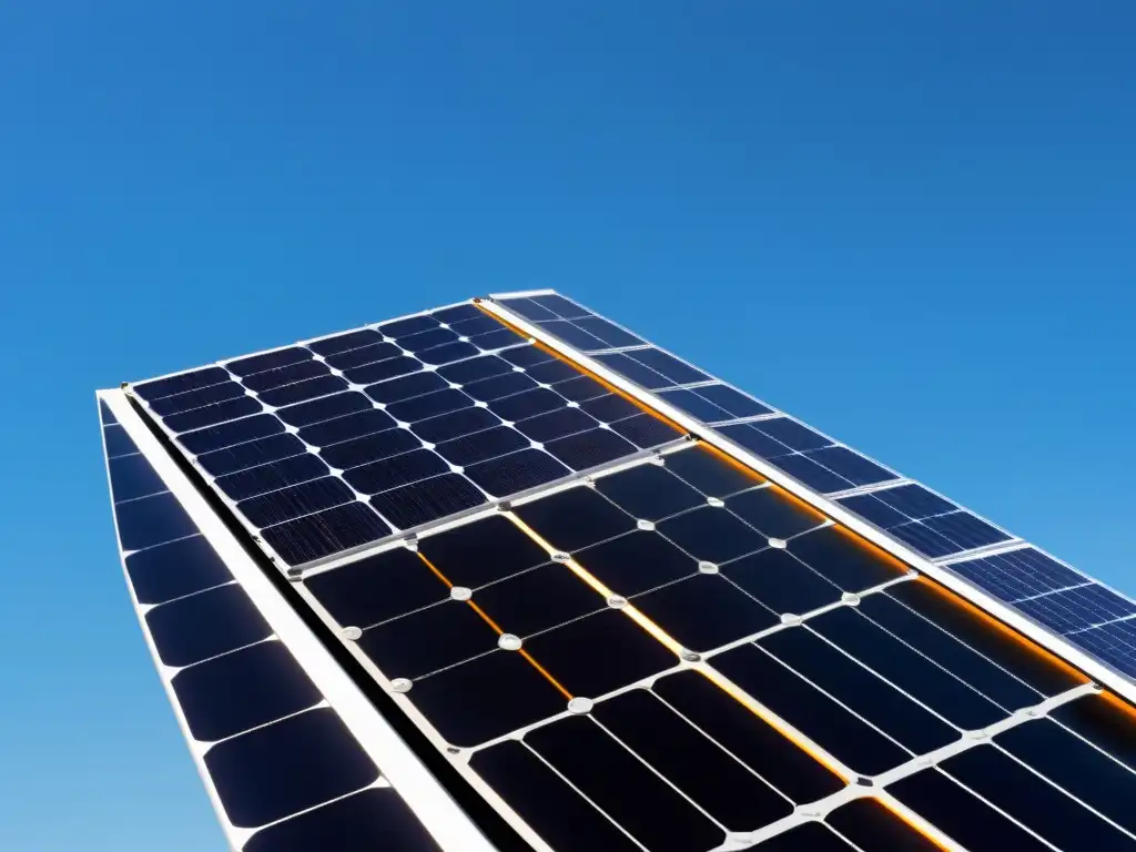 Un sistema solar integrado con almacenamiento de energía, simbolizando eficiencia y tecnología avanzada