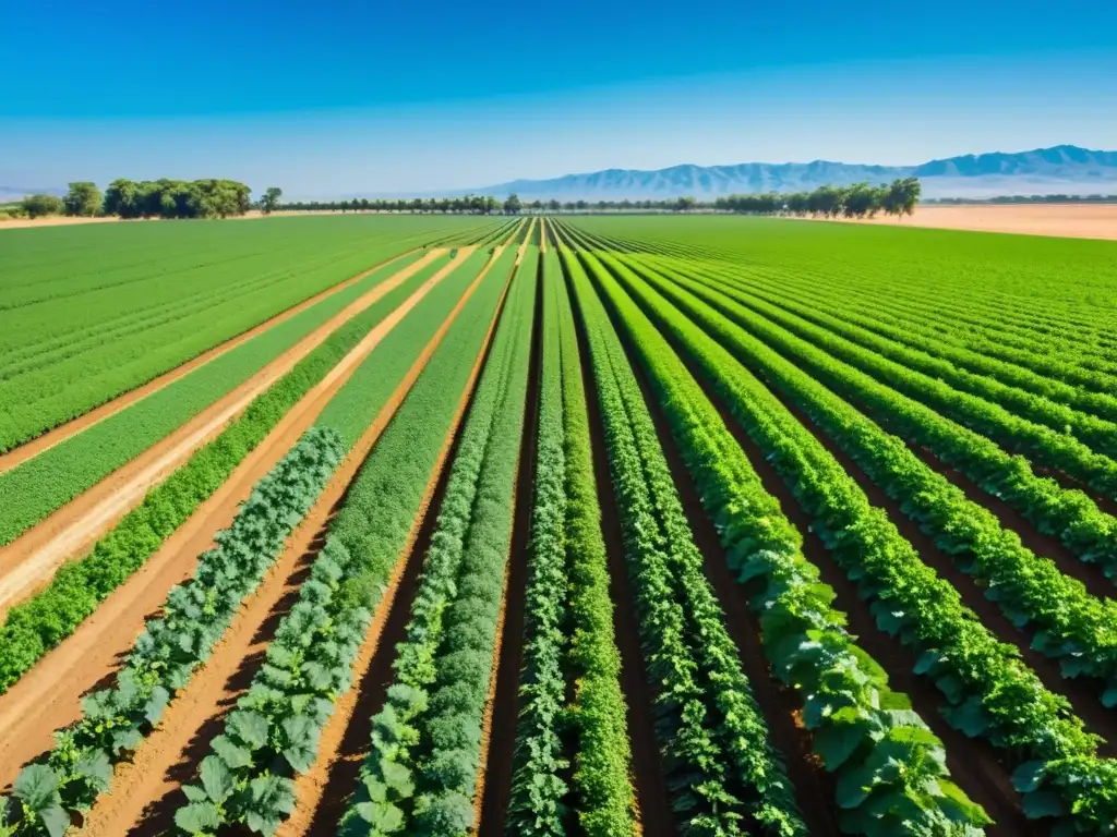 Campo verde exuberante con riego solar automático Sistemas de riego automático solar integrados en un hermoso paisaje agrícola sostenible bañado por la luz del sol