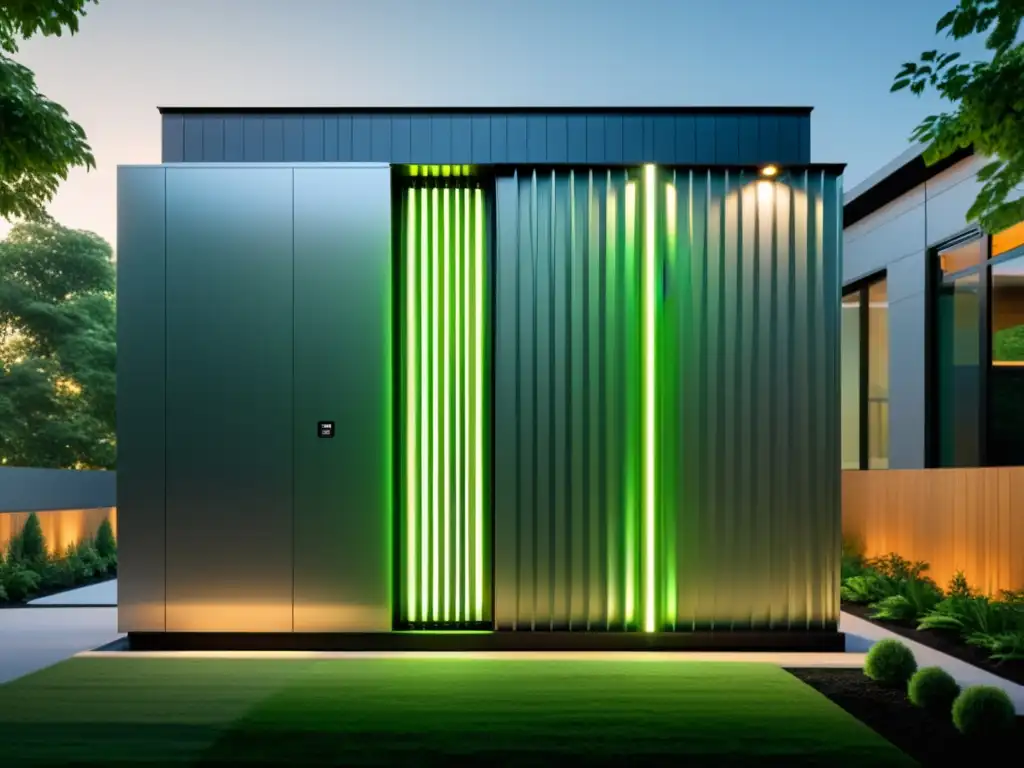 Sistemas de climatización sostenible integrados en arquitectura moderna y sostenible, con iluminación destacando su eficiencia energética