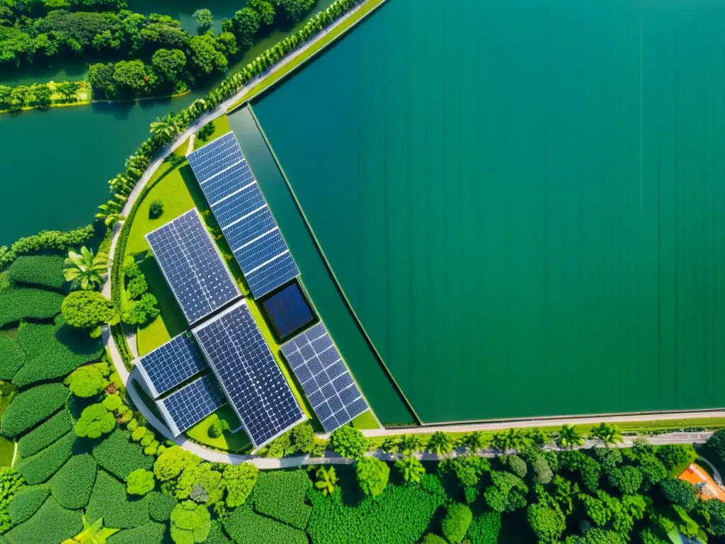 Techos solares innovadores en Singapur: Integración perfecta en el paisaje urbano, reflejando el sol y creando un patrón geométrico impresionante