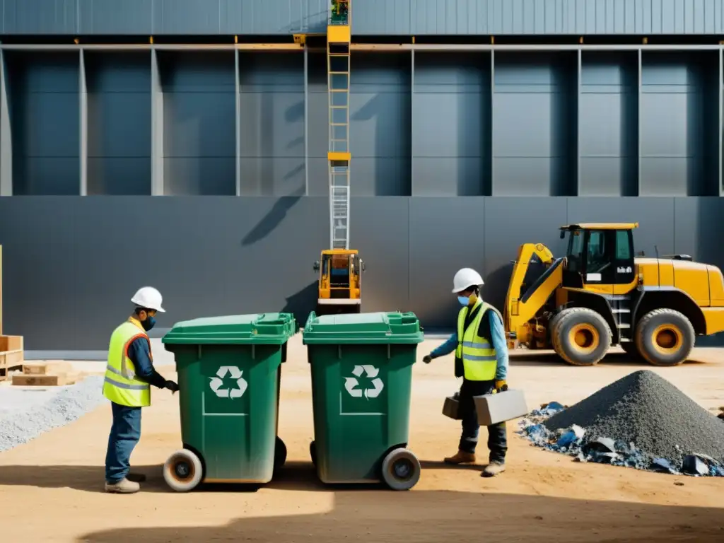 Trabajo de reciclaje de materiales de construcción resalta la sostenibilidad en la industria