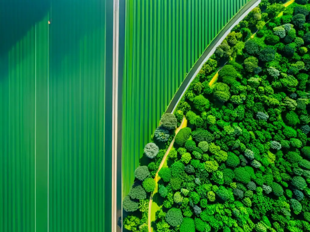 Vista aérea de Singapur y Dinamarca, destacando sus estrategias de planificación urbana verde con parques, calles arboladas y arquitectura sostenible